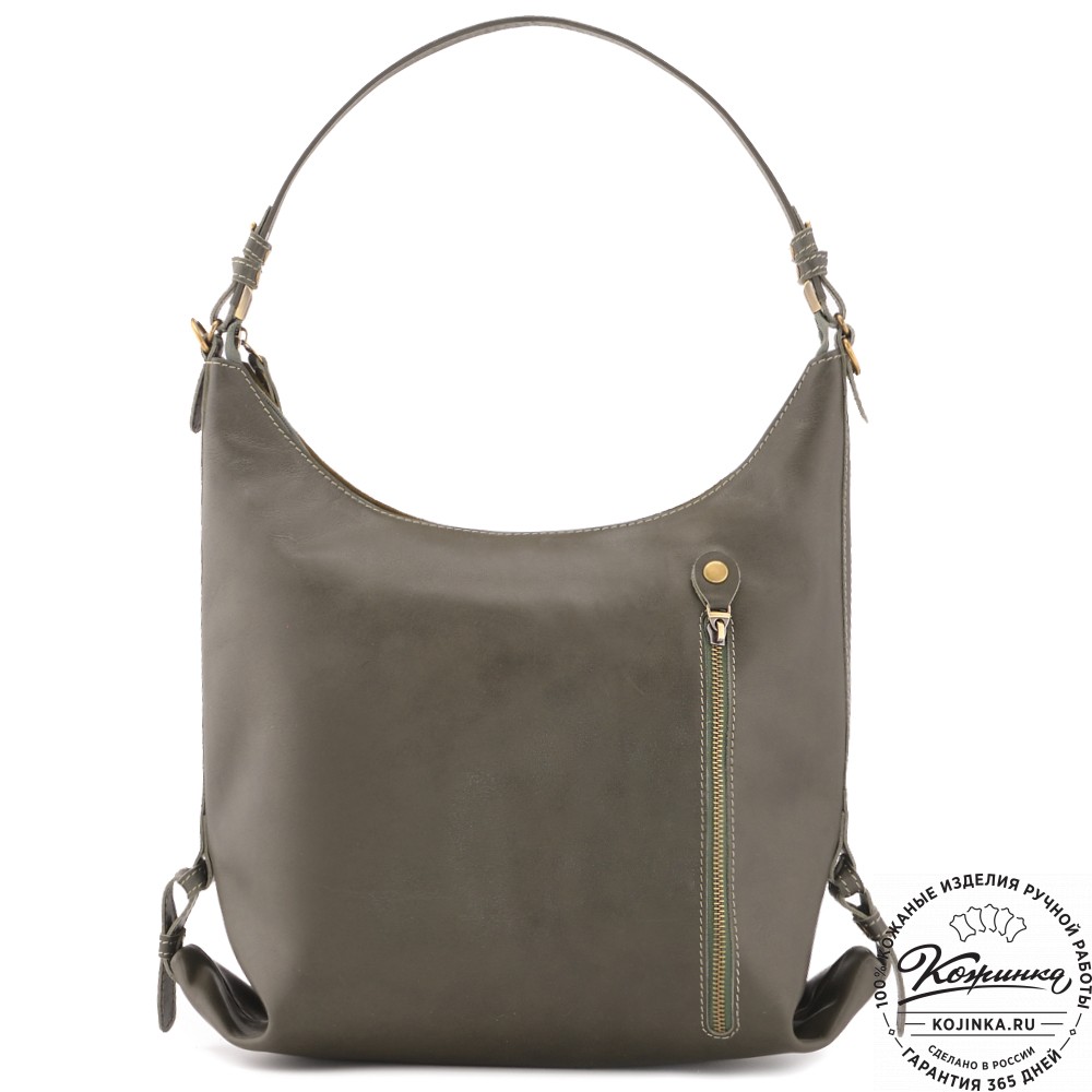  Женская кожаная сумка "Эмилия" (хаки)